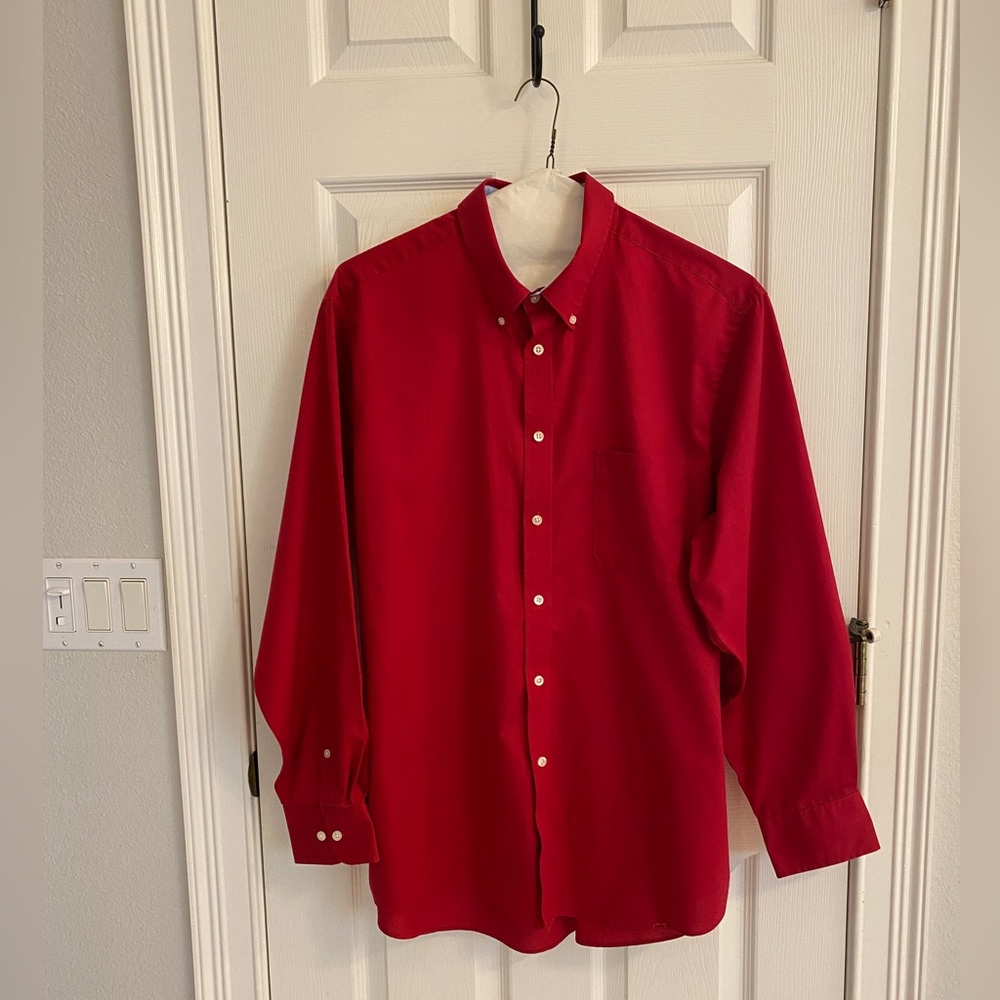 Men’s Red Chaps Dress Shirt